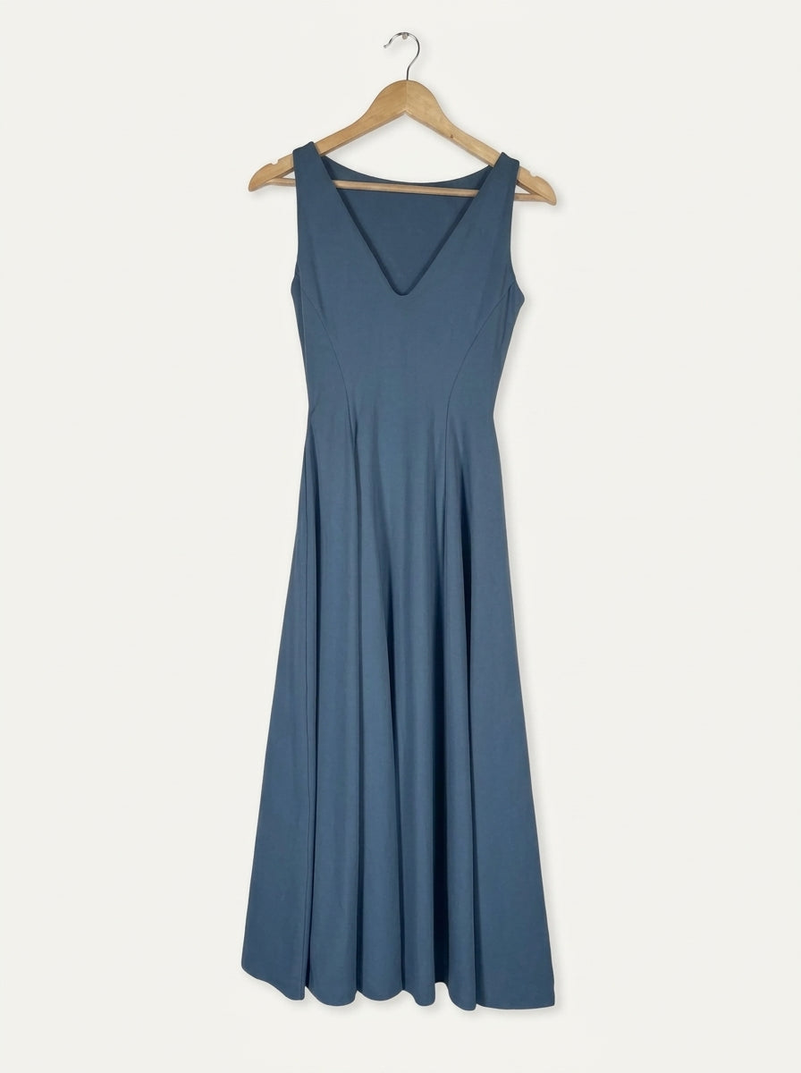 Valentina Reversible Neckline Midi Dress – Water Studio Sample