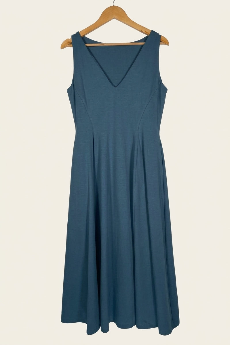 Valentina Reversible Neckline Midi Dress – Water Studio Sample