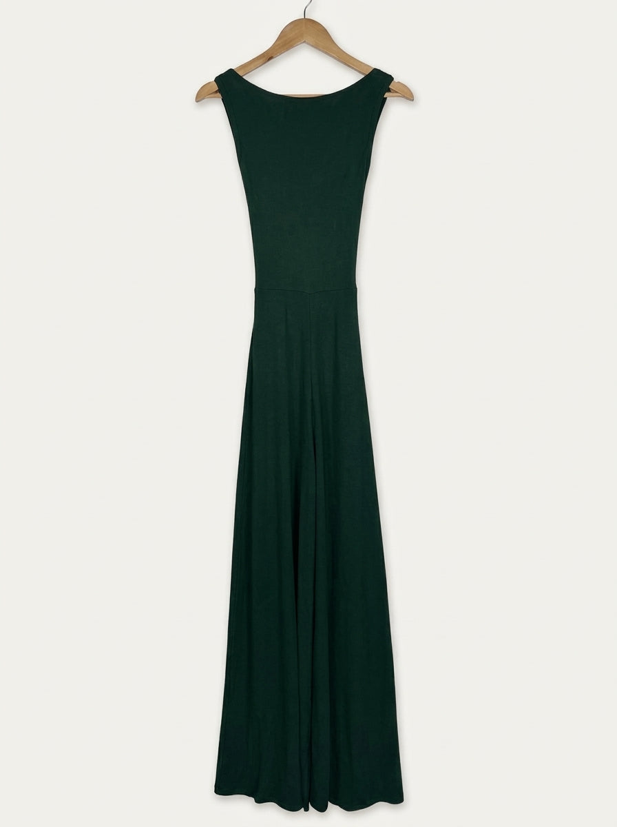 Joy Reversible Wide Leg Jumpsuit – Forest Green Studio Sample