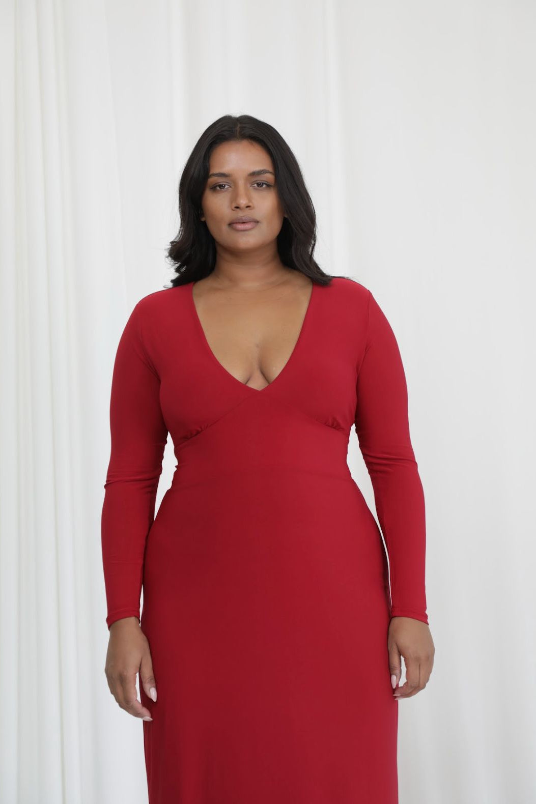 Taylor Tea Dress Wine Red XL