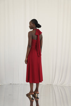 Cleo Halterneck Dress with Pockets