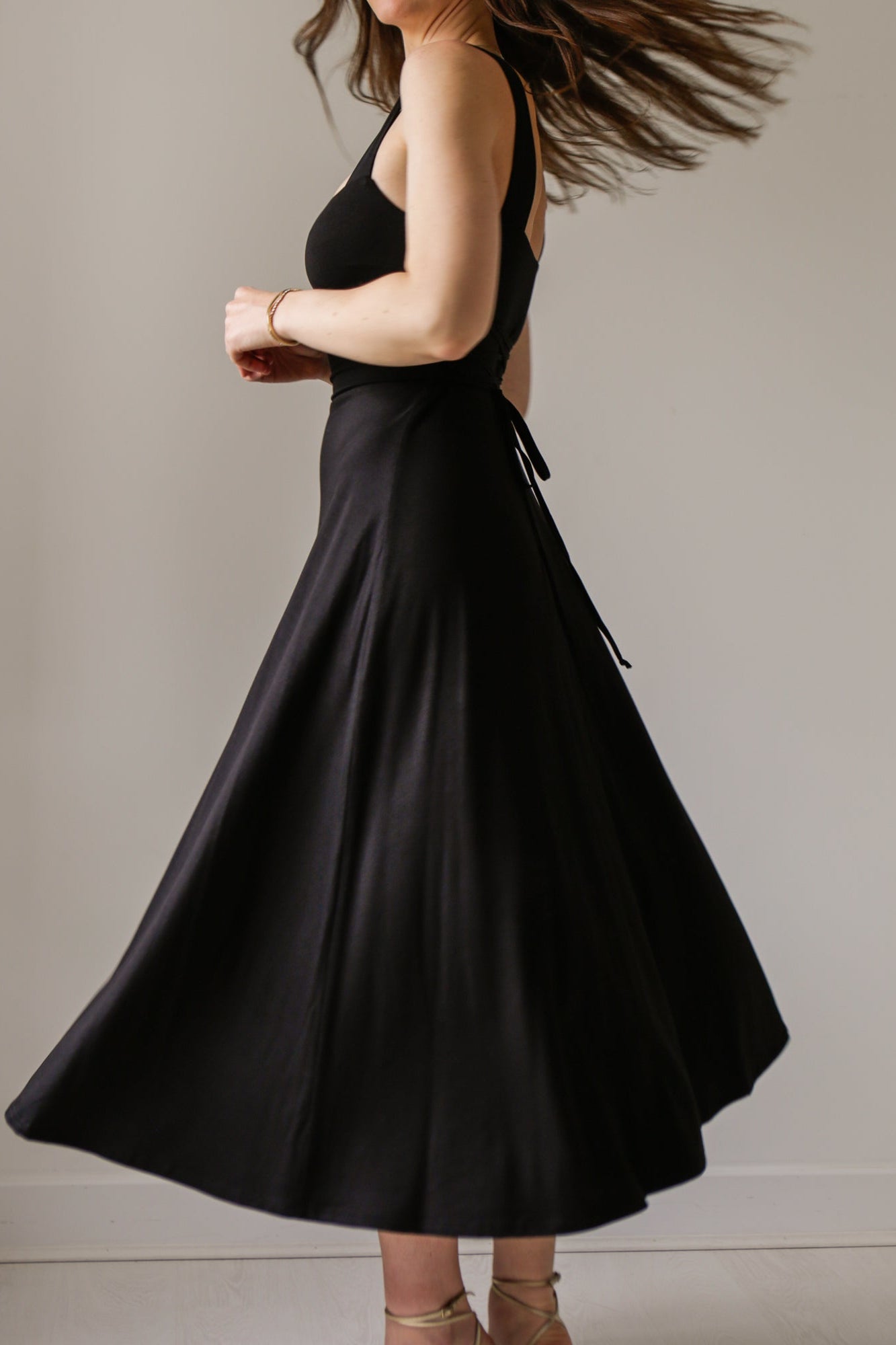 Audrey Midi Dress Organic Bamboo in Tall