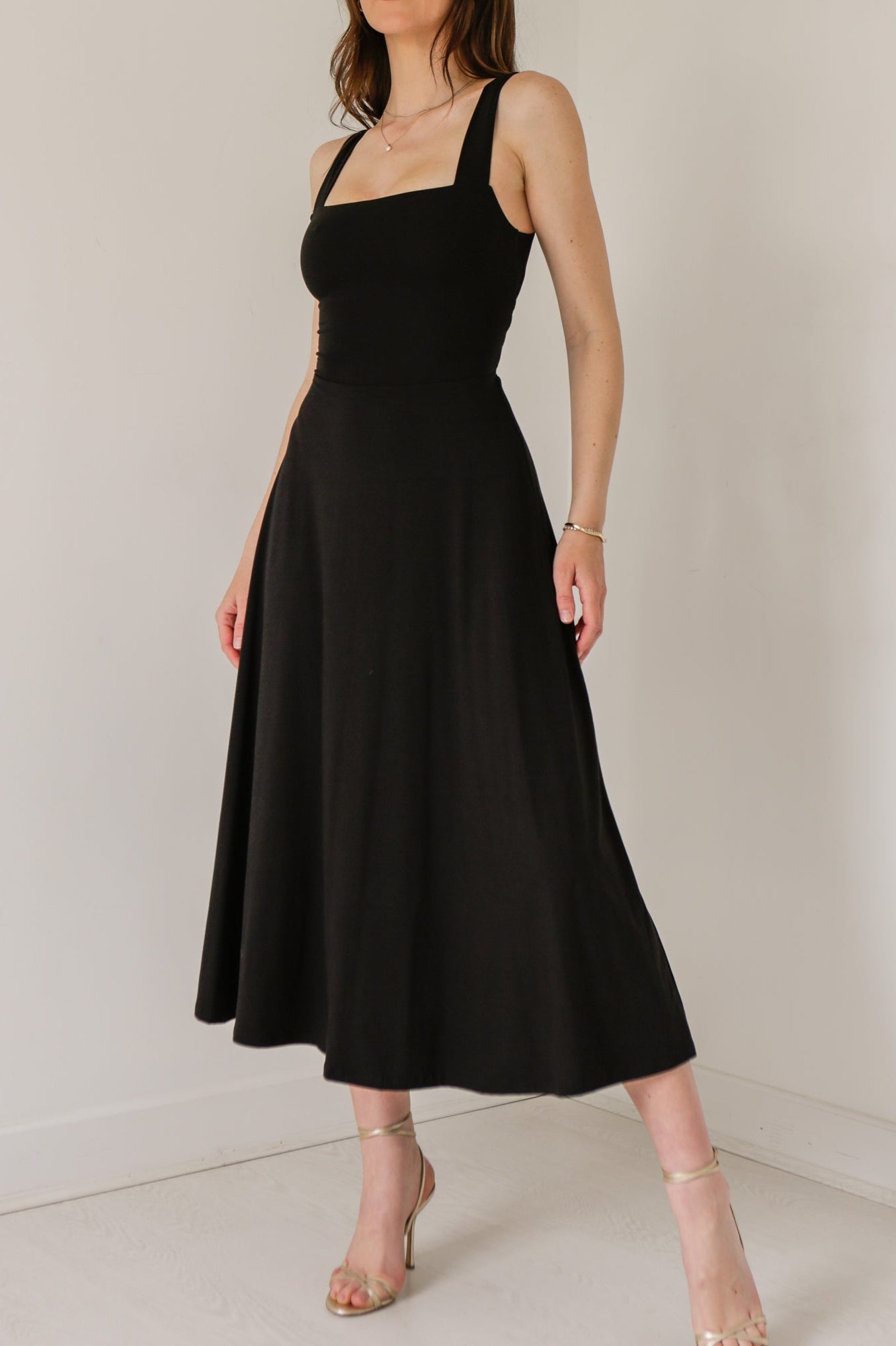 Audrey Midi Dress Organic Bamboo in Tall