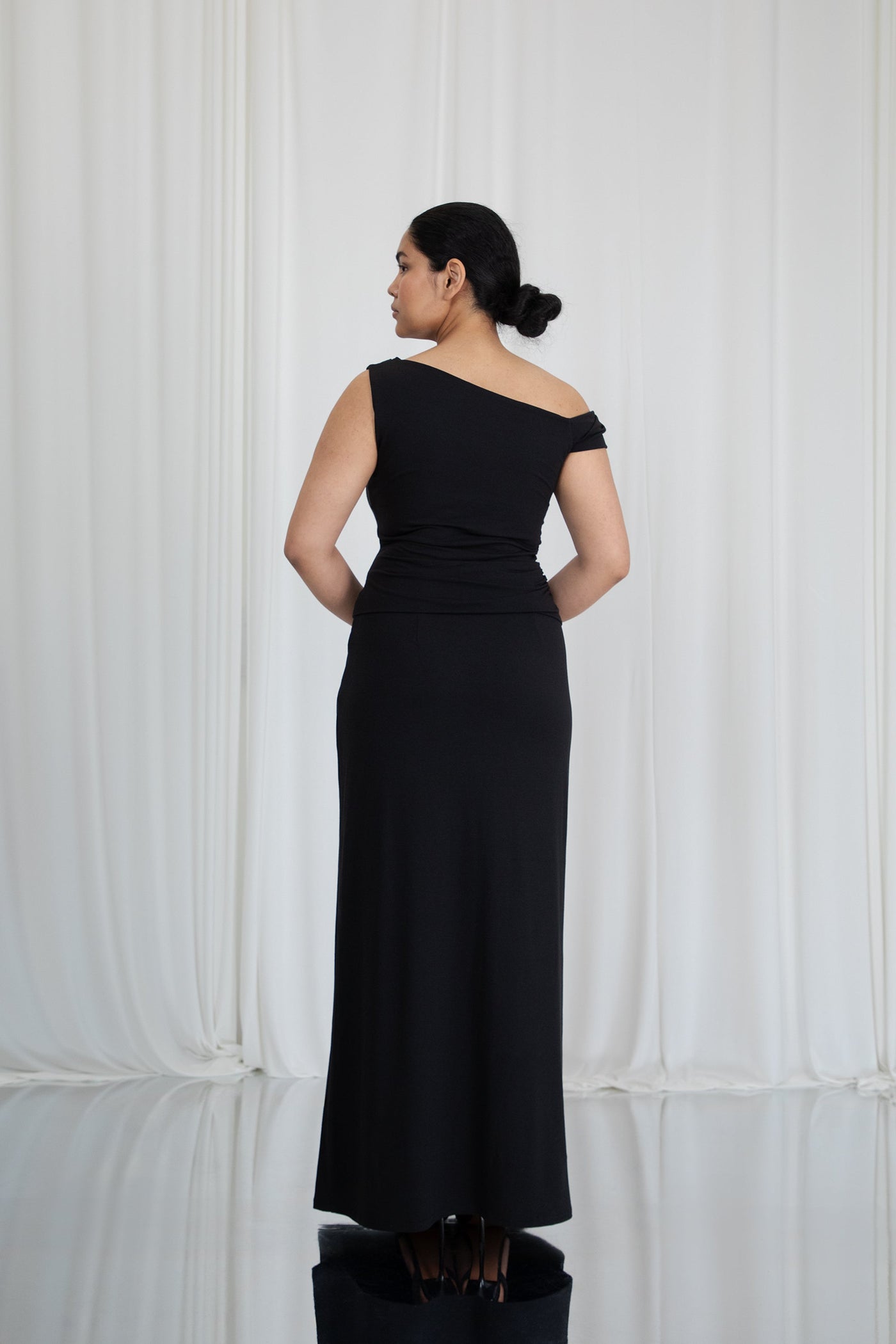 Mori Ruched Maxi Skirt