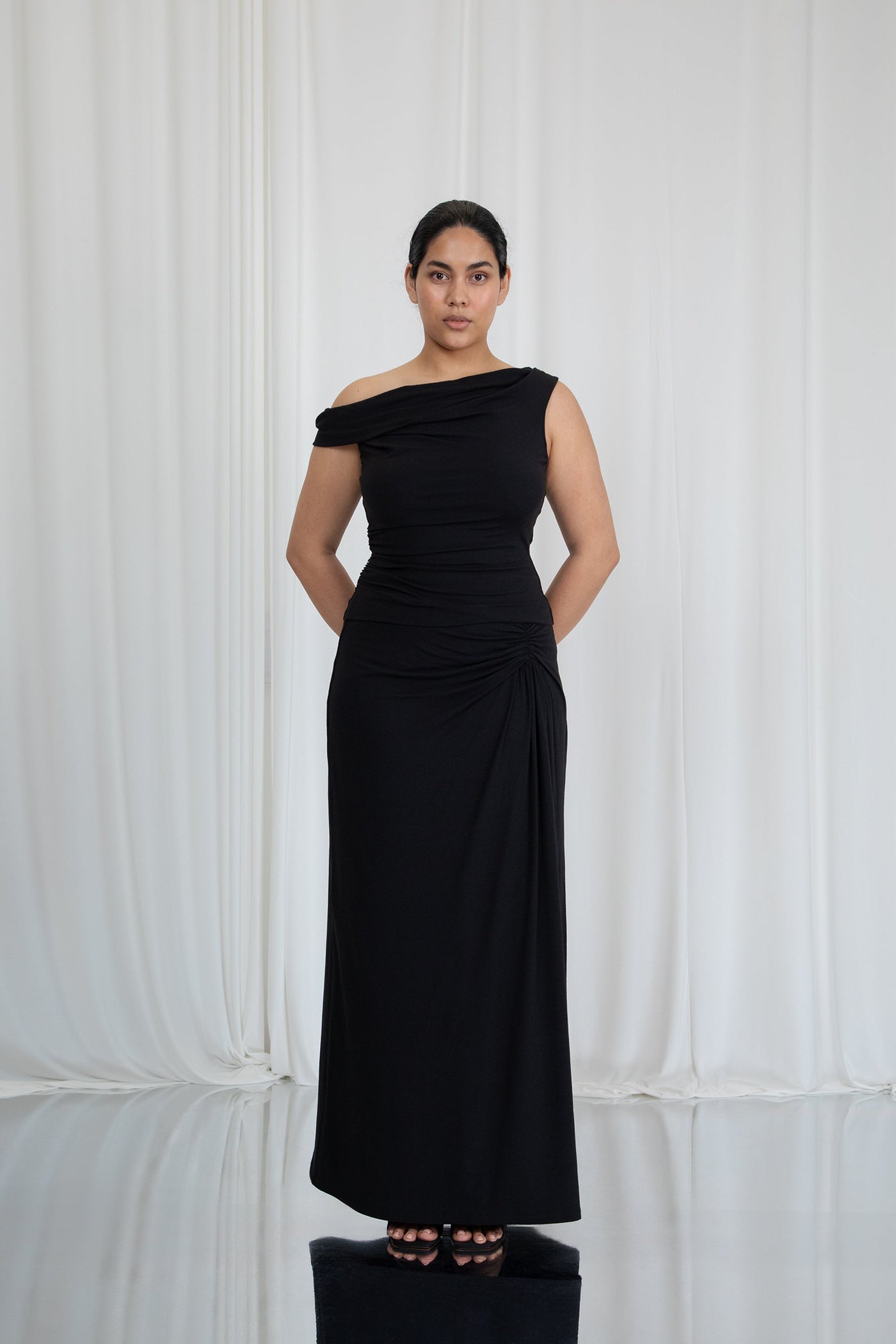 Mori Ruched Maxi Skirt