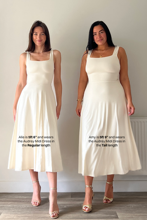 Audrey Midi Dress Organic Bamboo in Tall