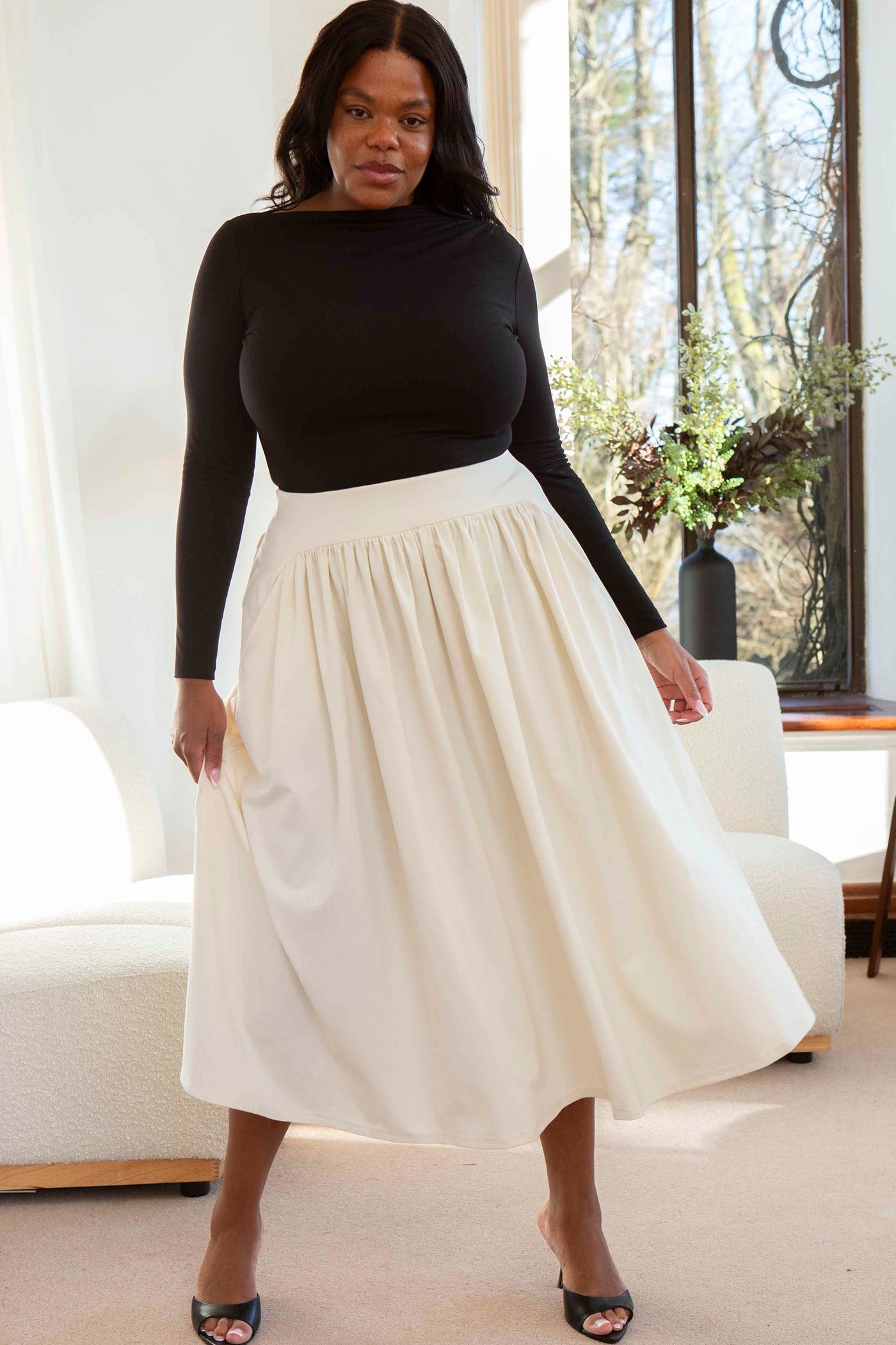 Belle Gathered Maxi Skirt