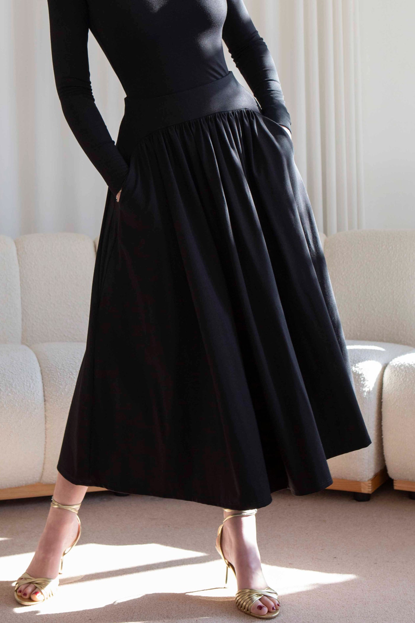 Belle Gathered Maxi Skirt