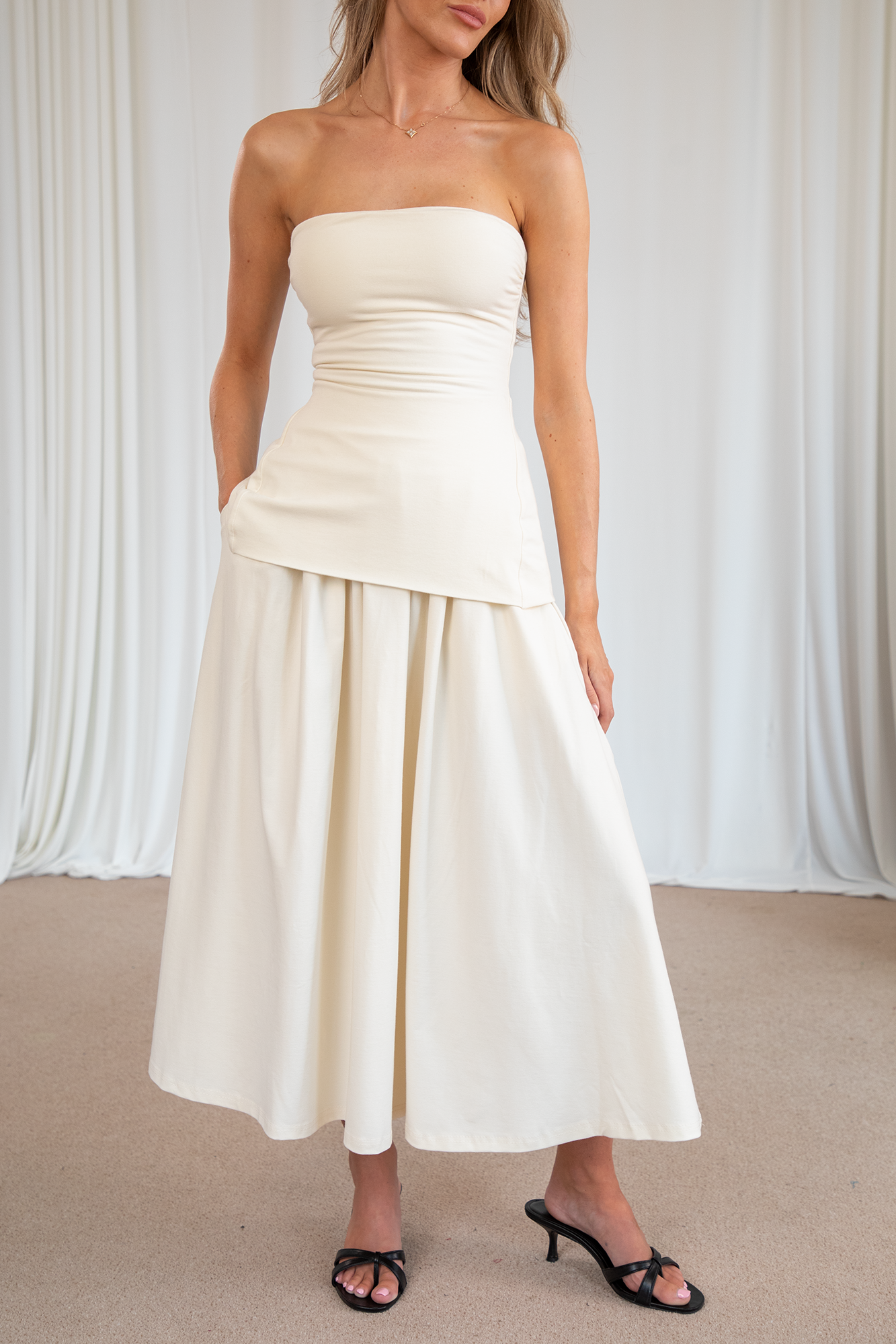 Belle Gathered Maxi Skirt