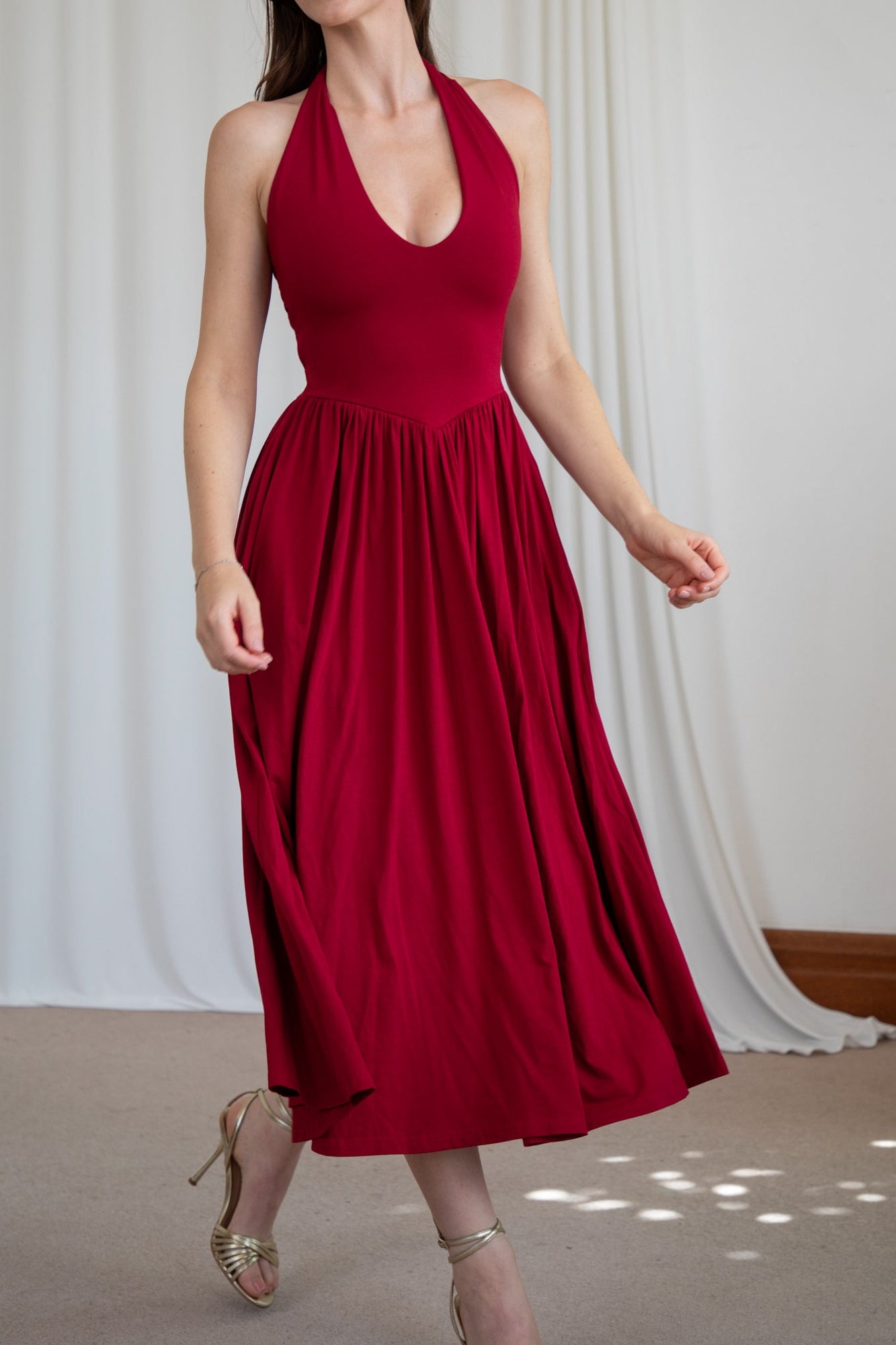 Cleo Halterneck Dress with Pockets