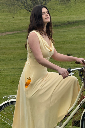Lana Dress with Reversible Cowl Neck