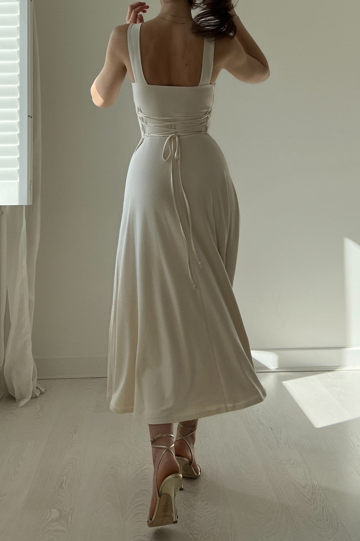 Audrey Midi Dress Organic Bamboo in Tall