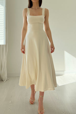 Audrey Midi Dress Organic Bamboo in Tall
