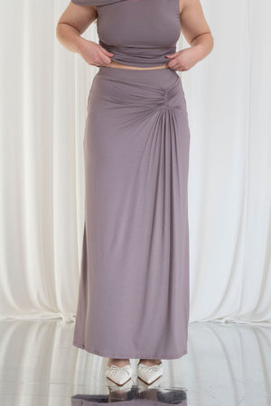 Mori Ruched Maxi Skirt