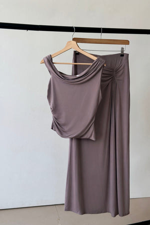 Mori Ruched Maxi Skirt