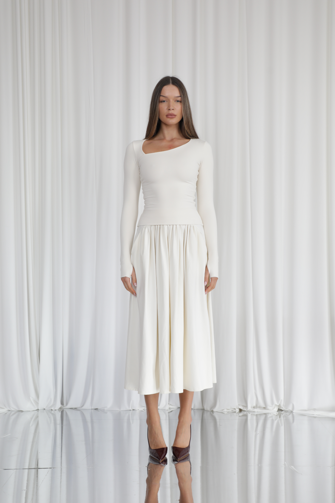 Belle Gathered Maxi Skirt