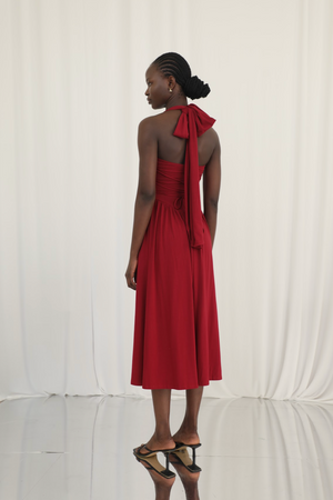 Cleo Halterneck Dress with Pockets