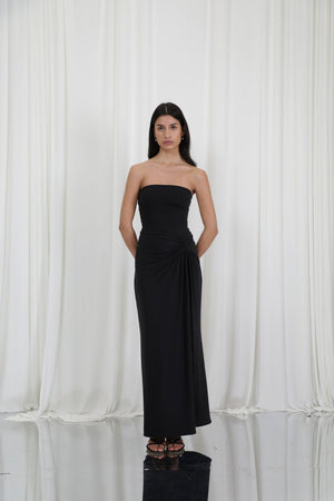 Star Strapless Maxi Dress