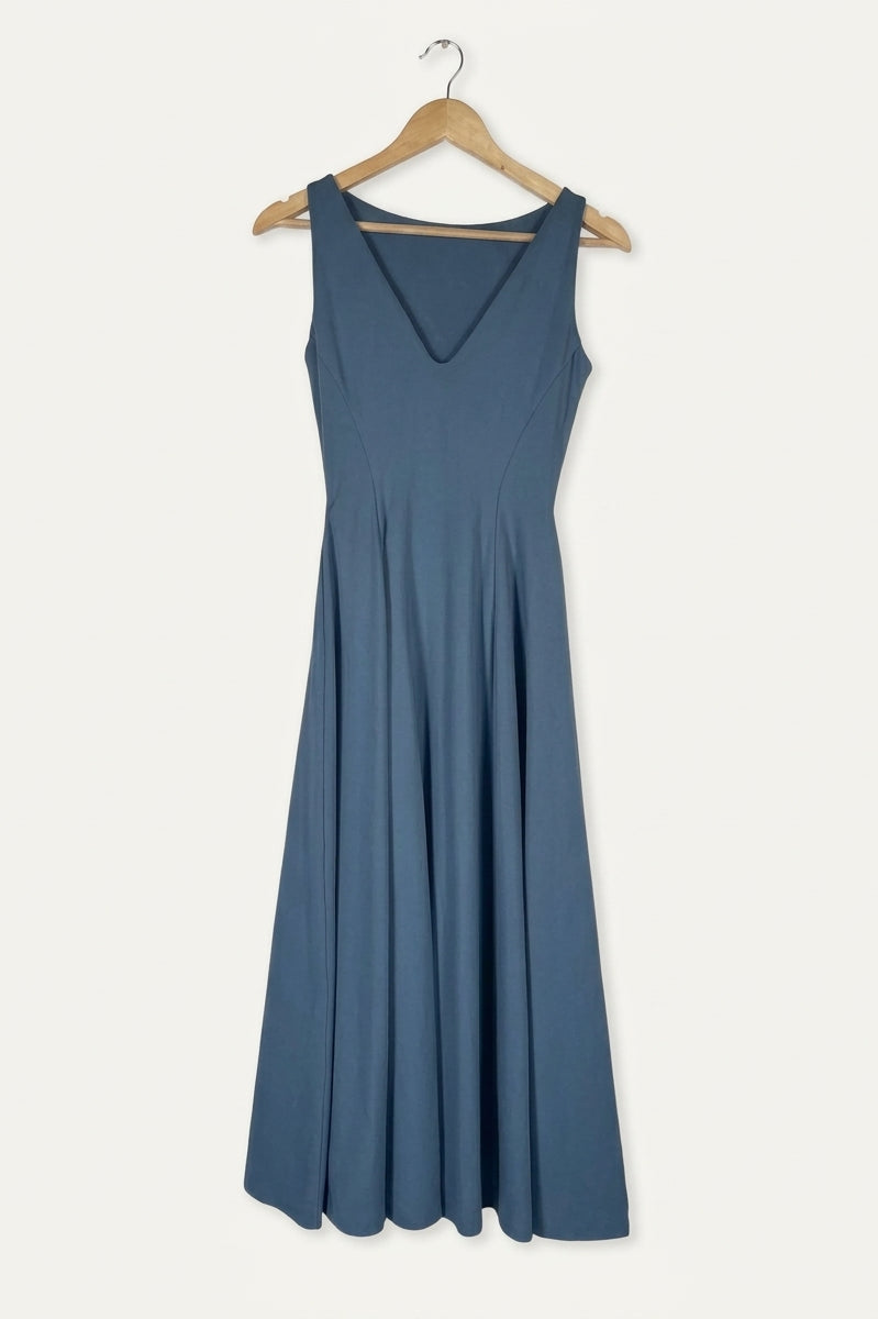 Valentina Reversible Neckline Midi Dress – Water Studio Sample