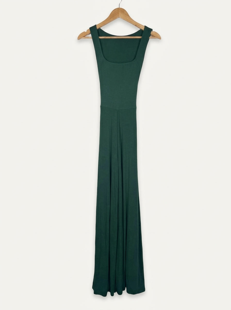 Joy Reversible Wide Leg Jumpsuit – Forest Green Studio Sample