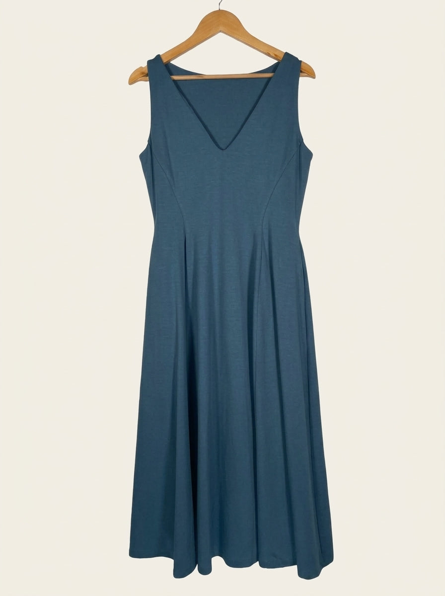 Valentina Reversible Neckline Midi Dress – Water Studio Sample