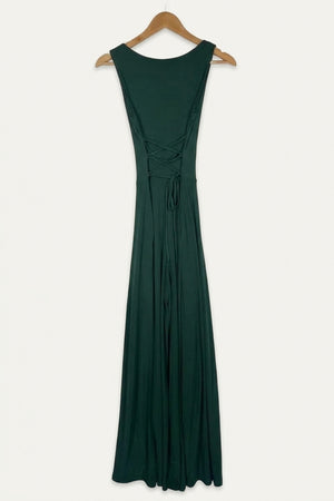 Joy Reversible Wide Leg Jumpsuit – Forest Green Studio Sample