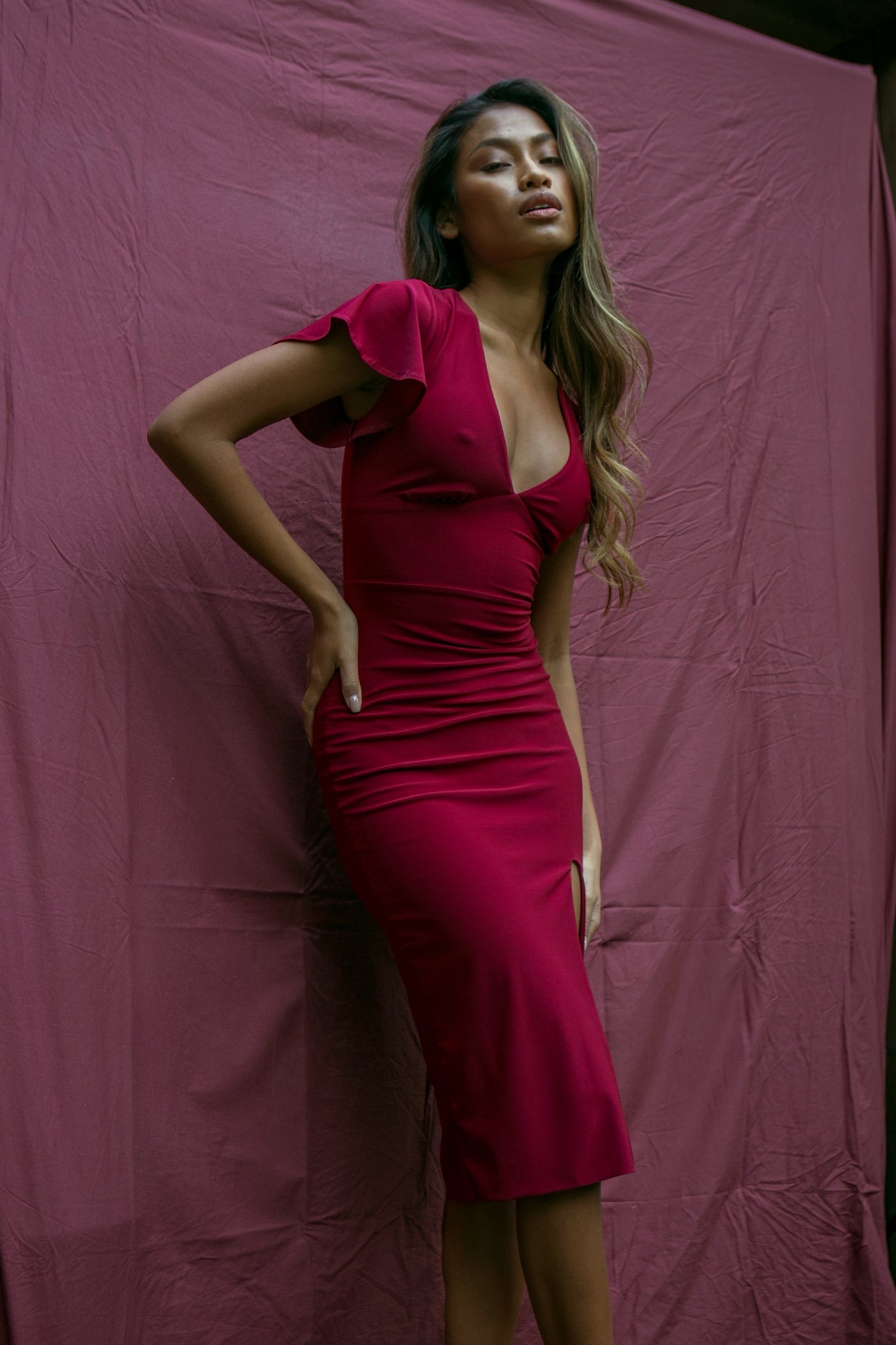 colour:Merlot Red
