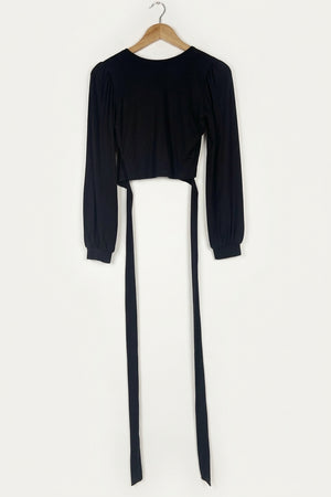 Ballet Reversible Wrap Top – Black Studio Sample