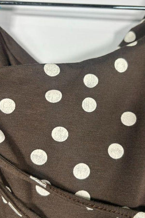 Astoria Maxi Dress (Scarf Not Included) – Brown Polka Dot Studio Sample