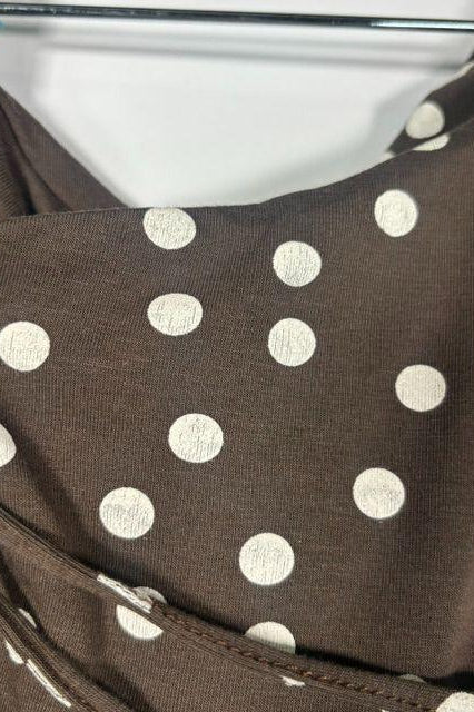 Astoria Maxi Dress (Scarf Not Included) – Brown Polka Dot Studio Sample