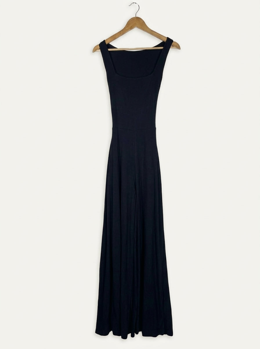 Joy Reversible Wide Leg Jumpsuit – Dark Ink Blue Studio Sample