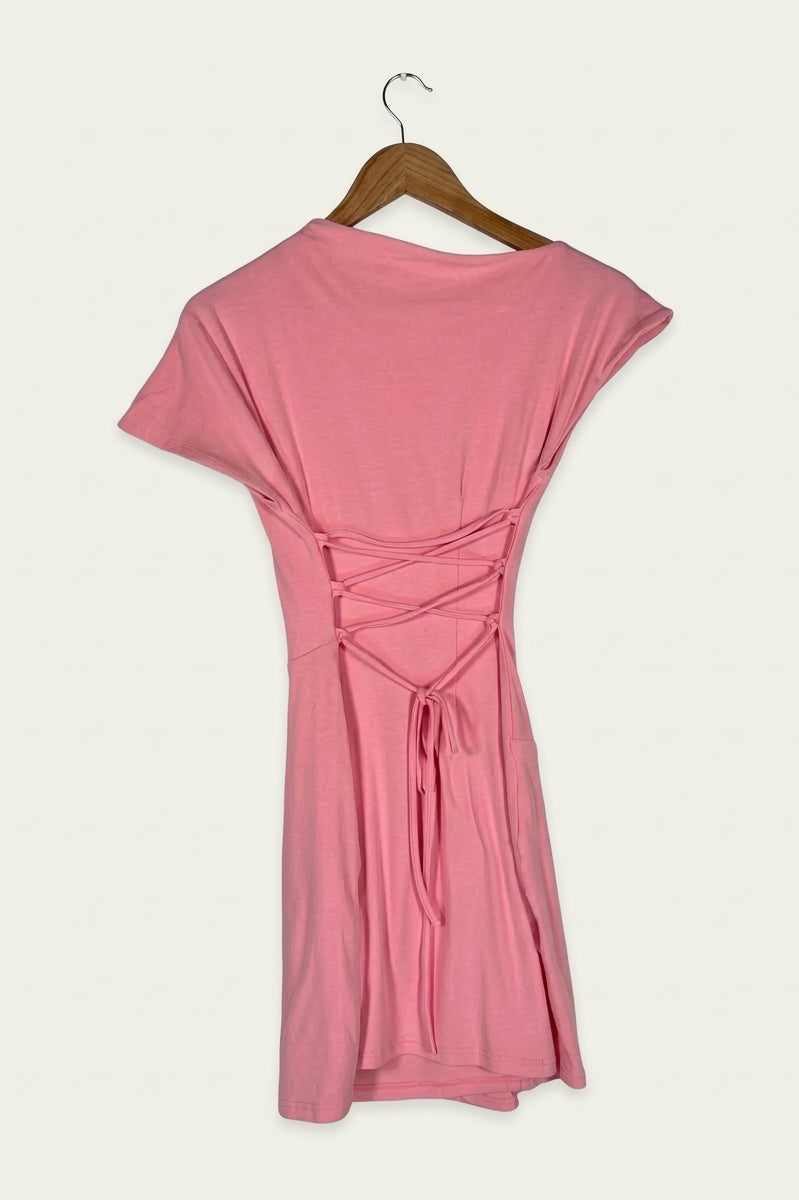 Venus Corset Waist Mini Dress – Pink Studio Sample