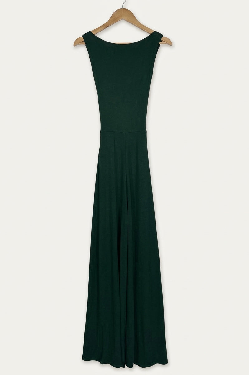 Joy Reversible Wide Leg Jumpsuit – Forest Green Studio Sample