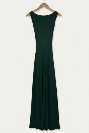Joy Reversible Wide Leg Jumpsuit – Forest Green Studio Sample